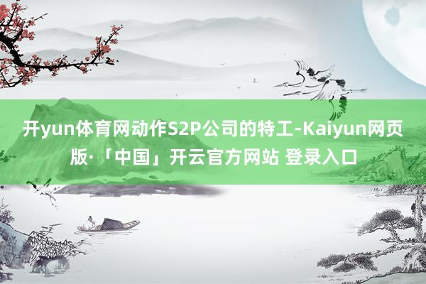 开yun体育网动作S2P公司的特工-Kaiyun网页版·「中国」开云官方网站 登录入口