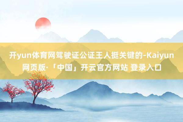 开yun体育网驾驶证公证王人挺关键的-Kaiyun网页版·「中国」开云官方网站 登录入口