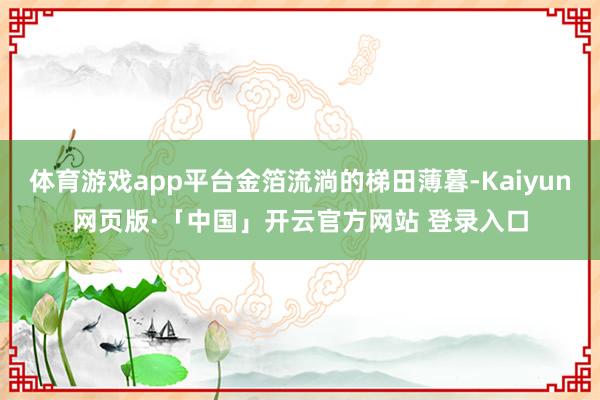 体育游戏app平台金箔流淌的梯田薄暮-Kaiyun网页版·「中国」开云官方网站 登录入口