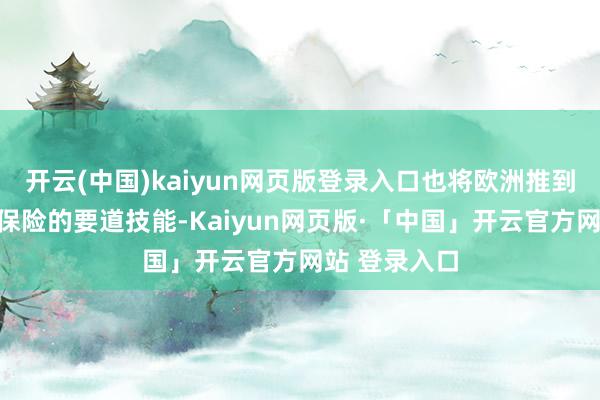 开云(中国)kaiyun网页版登录入口也将欧洲推到了一个安全保险的要道技能-Kaiyun网页版·「中国」开云官方网站 登录入口